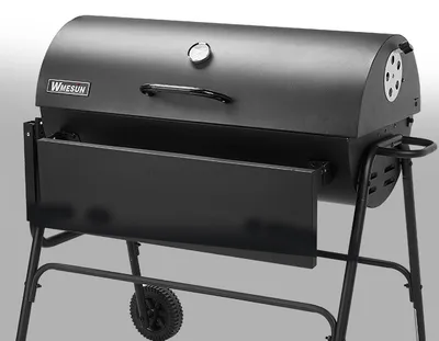 Oil Barrel Foldable Side Table Charcoal BBQ Grill
