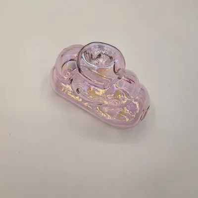 Pink Cloud Electroplated Glass Pipe Electroplated Hand Pipe
