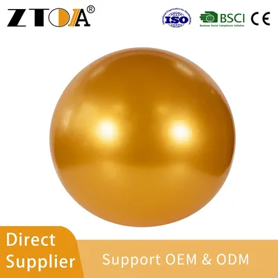 Gold Anti-Burst Yoga Ball Thickened PVC Inflatable Exercise Fitness Ball for Home Gym