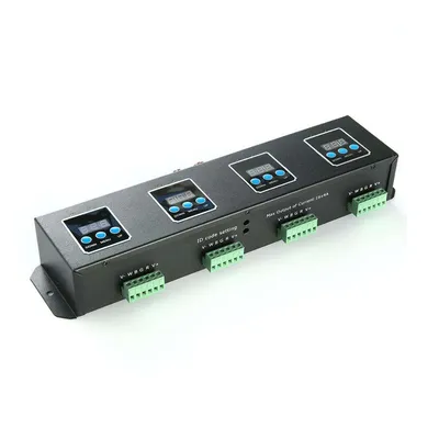 DC12/24V 4 Port DMX Sub-Control Decoder Support Address Line Differential Signal