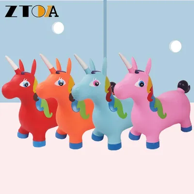 PVC Inflatable Animal Jump Toy Unicorn Customized Animal