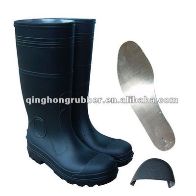 PVC Wellington Work Boots with Steel Toe and Plate (PVC-005)