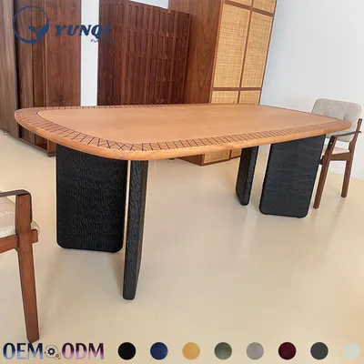 220cm Handcrafted White Ash Rounded Rectangle Dining Table