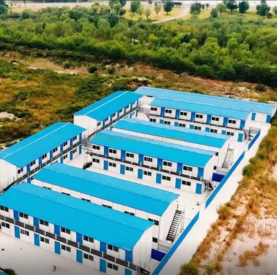 Fast Build Light Steel Frame Sandwich Panel Prefab K Type Standard Building Prefab House for Camp Construction Site