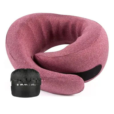 Genuine Travel Pillow, 100% Pure Memory Foam Neck Pillow for Airplanes, Comfortable Breathable Cover, 360° Support Stowable Pillows
