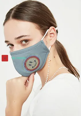 Fashion Bling Rhinestone Face Mask