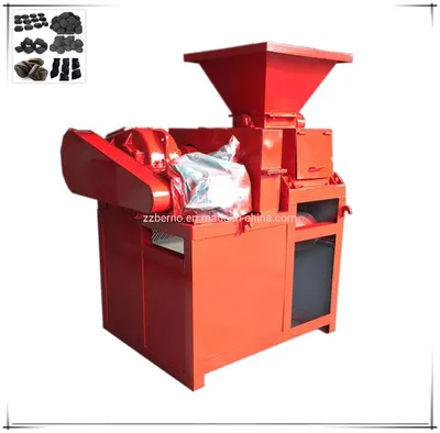 Industrial Slag Powder High Strength Double Roll Press Briquette Machine