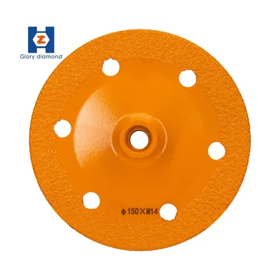 6" Brazed Grinding Cup Wheel Diamond Cup Wheel Grinding Disc for Granite Granite and Concrete