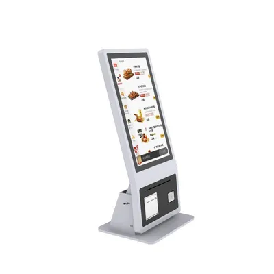 All-in-One Desktop Self Service Terminal Fast Food Self Order Kiosk with Printer
