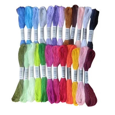 8m/Skein Cross Stitch Embroidery Thread Floss Craft DIY Stitch Kit Woven Color Cotton Thread