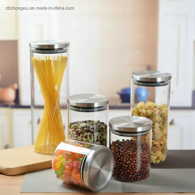 Glass Food Storage Jar with Steel Lid