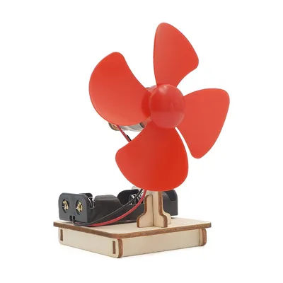 Electric Fan Kit Children DIY Stem Creative Scientific Programming Technology Learning Wooden Steam Educational Toy
