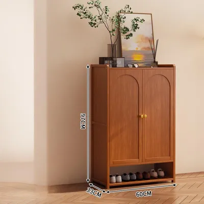New Storage Shoe Cabinet and Shoe Rack 2 Plastic 2 Doors 7 Layers 60*33*97cm