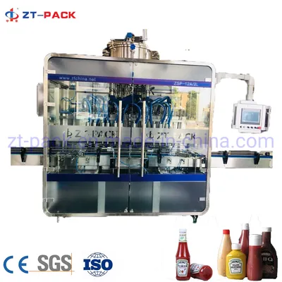 Ketchup Sauce Jam Filling Machine for Tomato Paste Bottling Filling Capping Labeling Carton Packing Machine