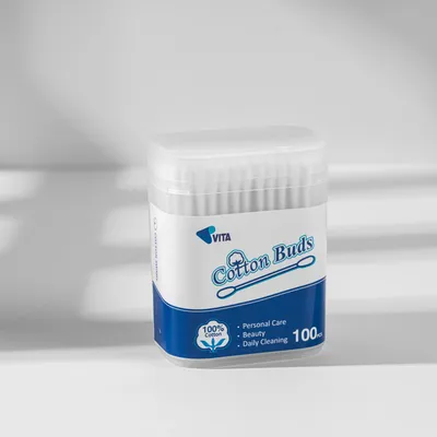 100PCS Disposable L Cotton Swabs Sterilized Plastic Stick Cotton Buds for Healthcare Use