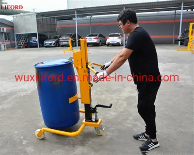 China Factory Price 350kg Foot Pedaled Hydraulic Drum Truck Manual Drum Carrier Drum Lifter Dt350A