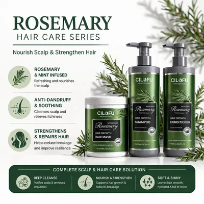 Rosemary Shampoo Hair Growth Shampoo Anti Hair Lose Hair Thickening Shampoo with Biotin Keratin Mint Extact