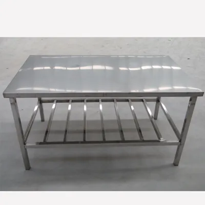 Stainless Steel Dining Table&Chair Sets PE Board Surface Table
