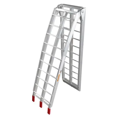 Folding Ramps Aluminum Plate Top Ramp ATV Ramps with 750lbs Max Load for Pickup Truck, Motorcycles, Dirt Bikes, Lawn