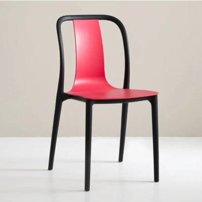 Modern Simple Outdoor Chair Two Color Thickened Hotel Dining Chair High Quality Plastic Chair