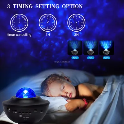 3D Music Lights Laser Starry Galaxy Stars Projector, , Christmas Decoration LED Light