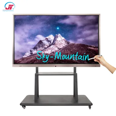Movable LCD 4K Interactive Electronic Whiteboard LED White Board with Stand