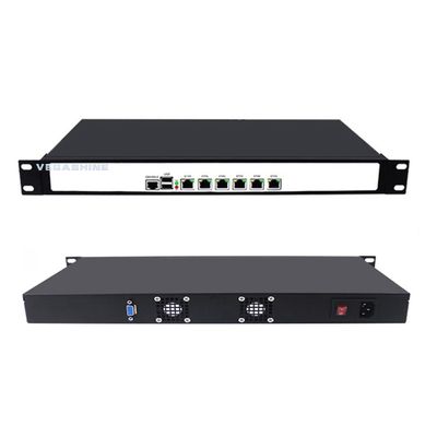 1u Rackmount I5-7360u 6 Gigabit LAN Firewall PC Appliance Soft Router Support Pfsense