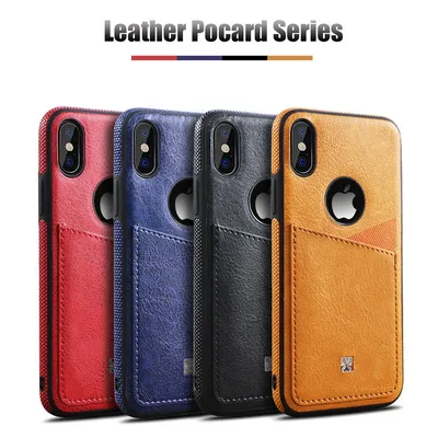 Leather Mobile Phone Card Solt Case Phone Luxury Leather Phone Cover Shell with Card Holder
