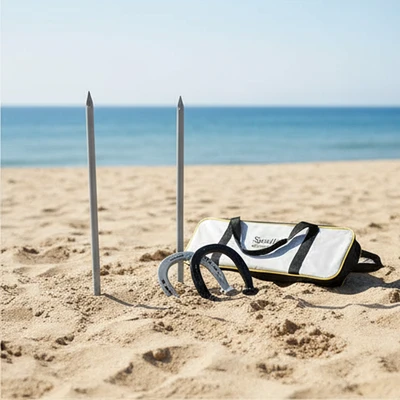 Premium Forged Steel Horseshoes and Heavy-Duty Stakes Set