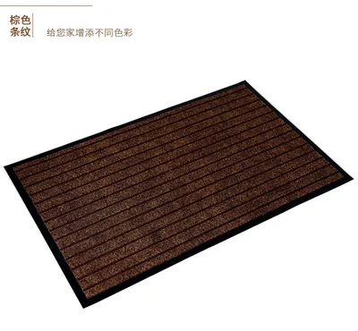 Factory OEM Custom PVC Backing Anti-Slip Washable Indoor Floor Mat Anti Slip Nonwoven Ribbed PVC Entrance Door Mat