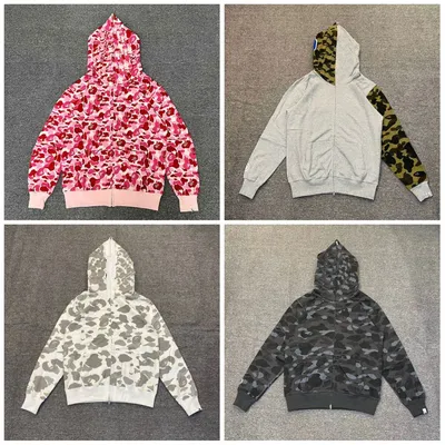 Designer Mens Tracksuit Hoodie Full Zip up Hoodies Mens Womens Camouflage Jacket Hoody Hooded Sweatshirt Man Womens Sweater Long Sleeve