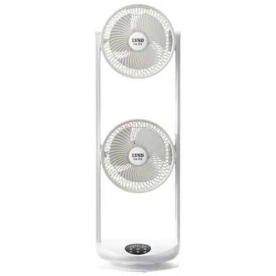 New Arrival Double Head Quiet Standing Smart DC Motor Remote Control Floor Two Head Stand Fan Air Circulation Fan