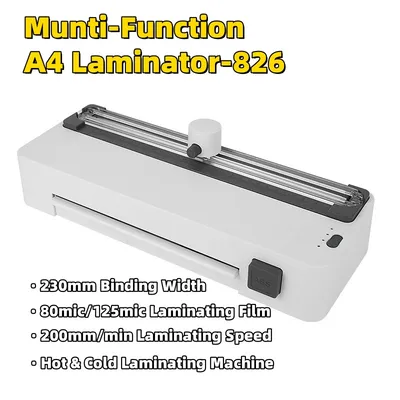 Premium A4 White Plastic Laminator with Integrated Paper Cutter