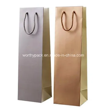Custom Printed Wine Bottle Packaging Wine Paper Bags