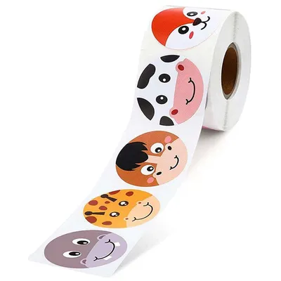 Cheap Custom Gloss/Matte Waterproof Cartoon Round Stickers for Kids