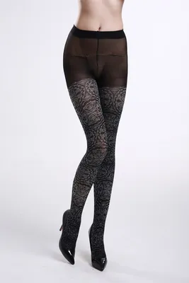 Fashion Flowery Jacquard Pantyhose