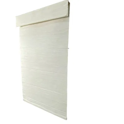 Natural Woven Roman Shades Cordless Blackout Blinds for Indoor Windows