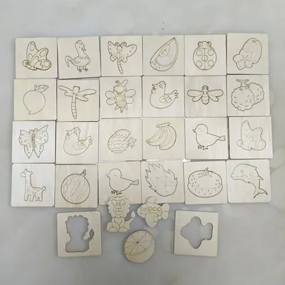 Wooden Painting Stencils Cheap Price Promotional Gifts Kids Painting Templates Educational Children Drawing Wooden Toys