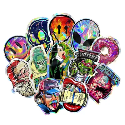Custom Printed Holographic Smell Proof Resealable Zipper Mylar Bag