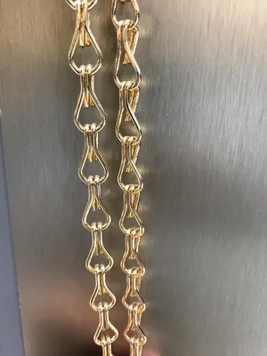 Golden Aluminium Chain Link Curtain / Fly Screen for Room Divider