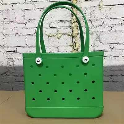 Fashion Popular Waterproof Woman EVA Tote Large Shopping Basket Bags Beach Silicone Bogg Bag Purse Eco Jelly Candy Lady Handbags