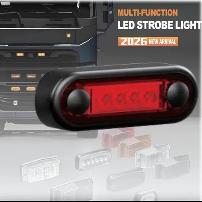 IP65 4LED Marker Position Strobe Light for Truck Trailer with Flat Curved Base