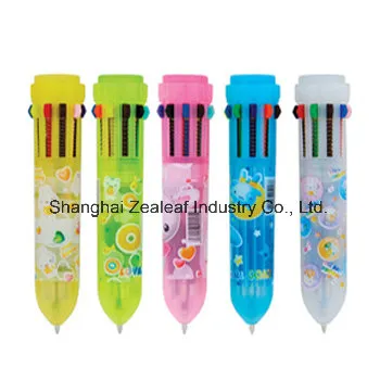 Multicolor Plastic Retractable Pen Zl1016c