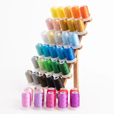 40 Colors Polyester Embroidery Machine Thread Kit 120d/2 500m for Embroidery and Sewing Machines