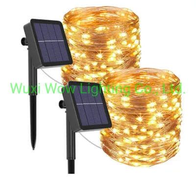 Solar Lamp String Outdoor Decoration Fairy Copper Wire Lamp 10 M 20 M 8 Feature Solar Copper Wire Lamp String