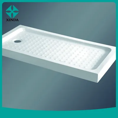 Hotel Diamond Acrylic Shower Base Tray with Tile Flange USA