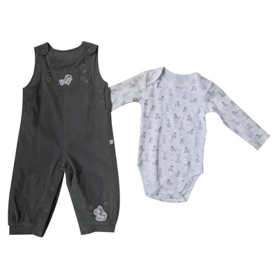 Fashion Toddler Apparel Boy Bib Pant with Printed Body