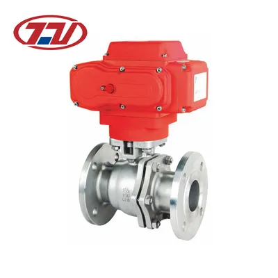 Ss Industrial Stainless Steel Electric Floating Flanged 2PC Ball Valve for Water