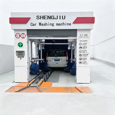 9-Brush Automatic Car Wash Tunnel with Foam Wax Drying Car Wash Machine