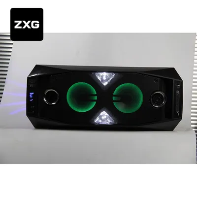 Home Theatre System Bt Sound System DJ Portable Speaker Wireless Battery Speaker with Disco Light